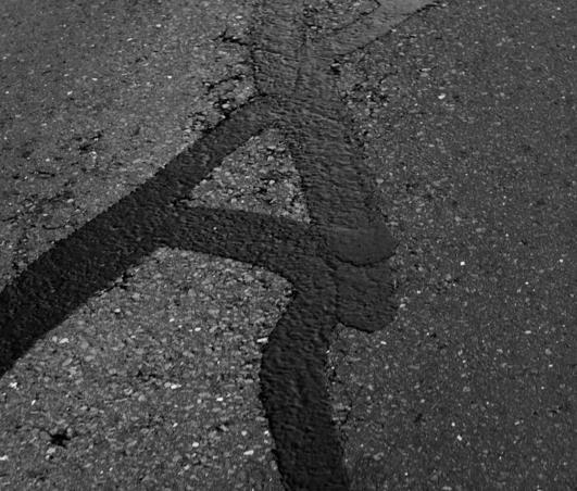 Colmatage de fissures d'asphalte